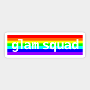 Glam Squad Typography Rainbow Sticker